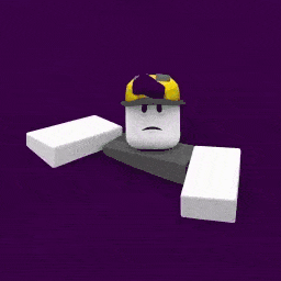 A worker swimming in purple gunk. 