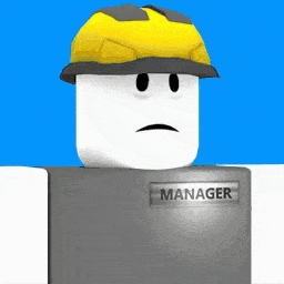 Bust of a worker with a manager badge shining on their torso. 